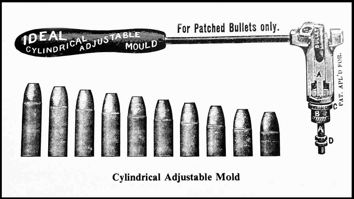 Ideal Cylindrical adjustable mould used to cast the Leupold bullet.